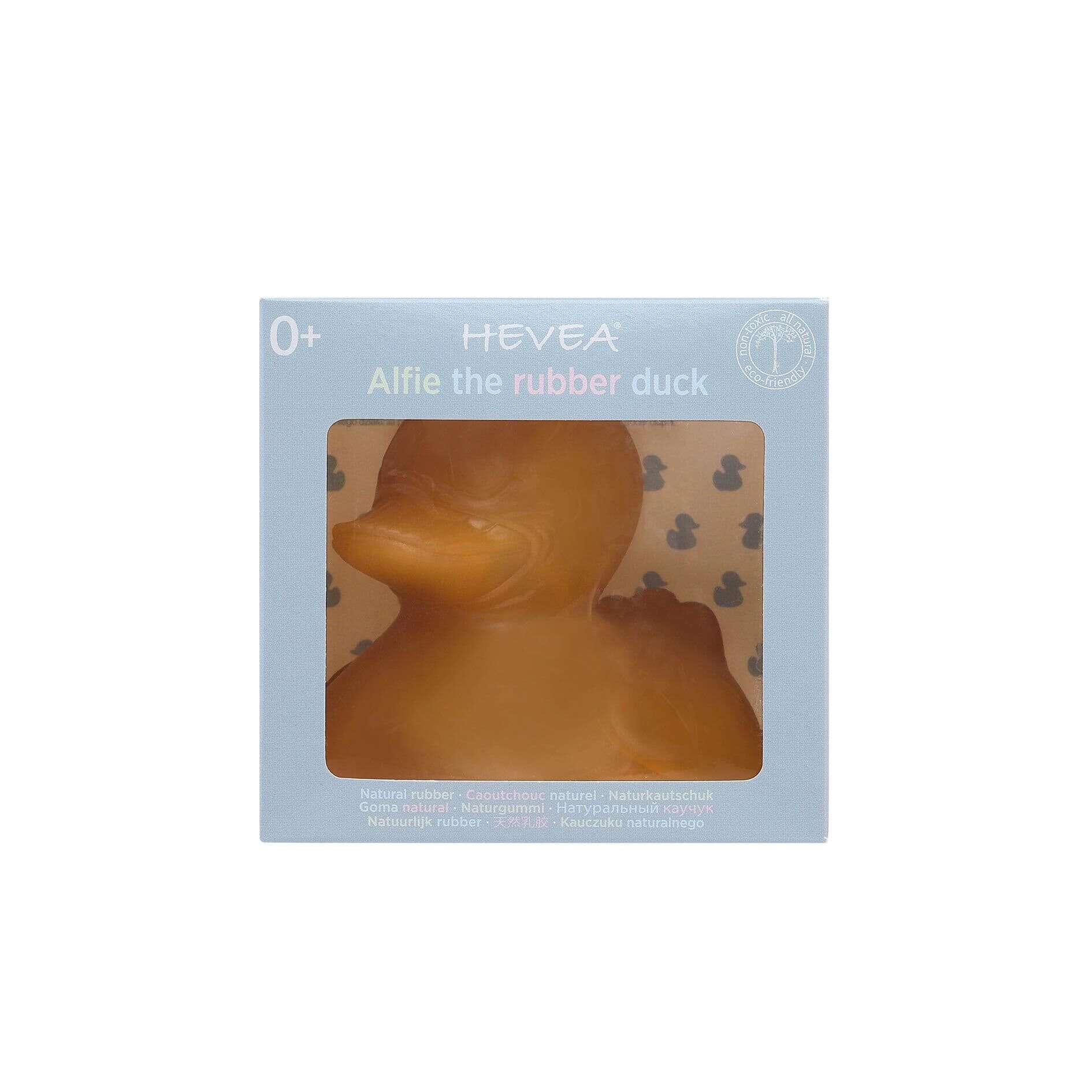 Alfie the duck. Natural Rubber Bath Toy Free of Holes. - Jacob's Montessori