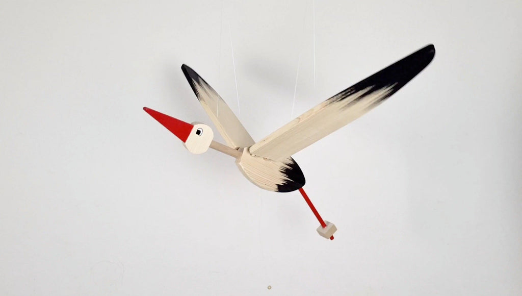 Flying Stork Hanging Mobile. - Jacob's Montessori