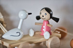 Load image into Gallery viewer, Girls with a Goose Pull Along toy. Dievčatko s húskou. - Jacob&#39;s Montessori
